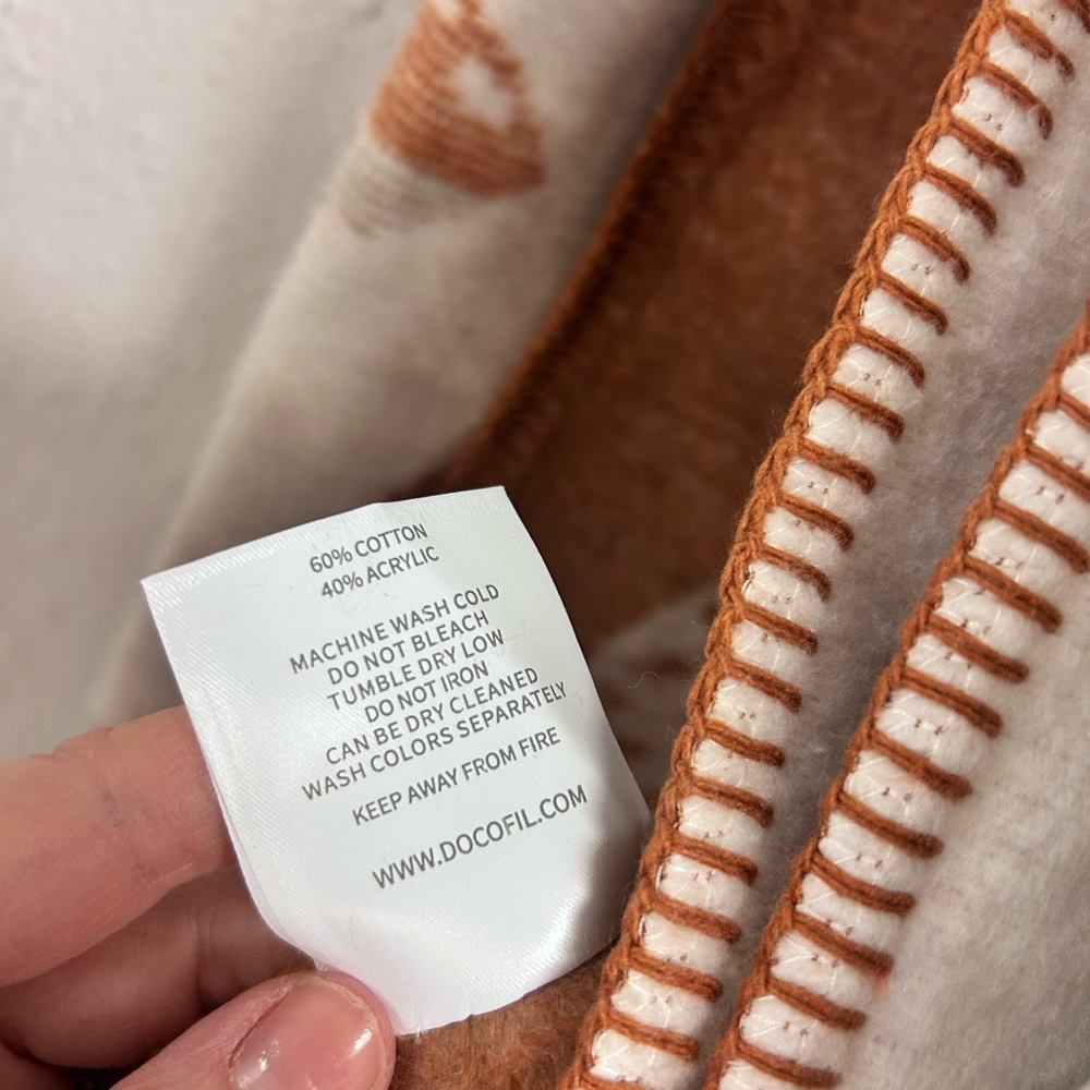 NEW! Docofil MUSHROOM Print Throw Neutral Blanket - Picture 9 of 9